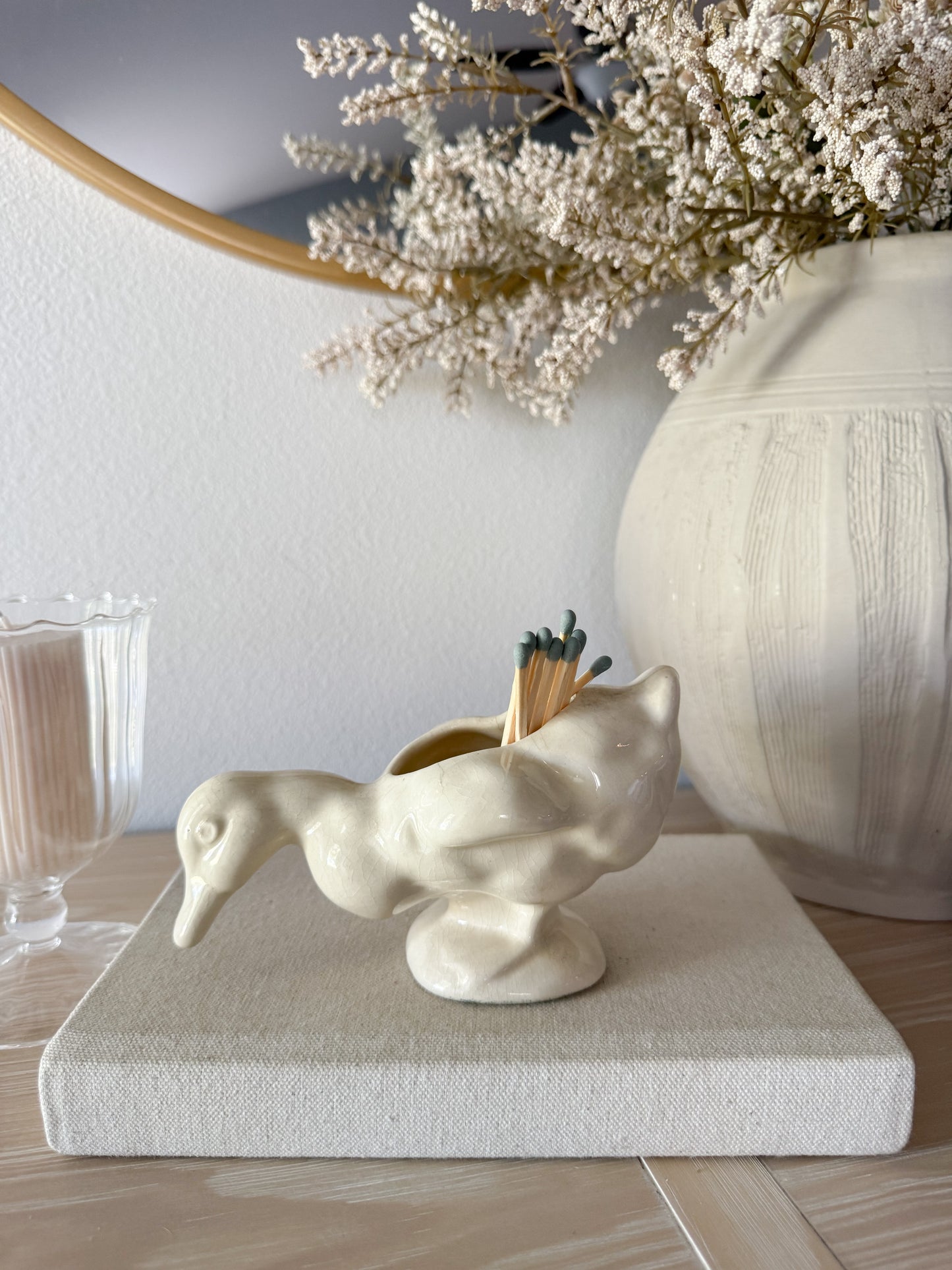 Vintage Pottery Goose Planter