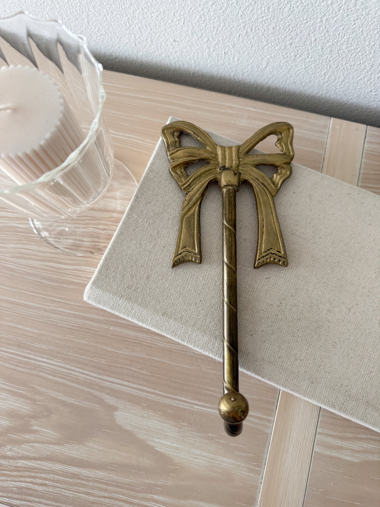 Vintage Brass Bow Hook