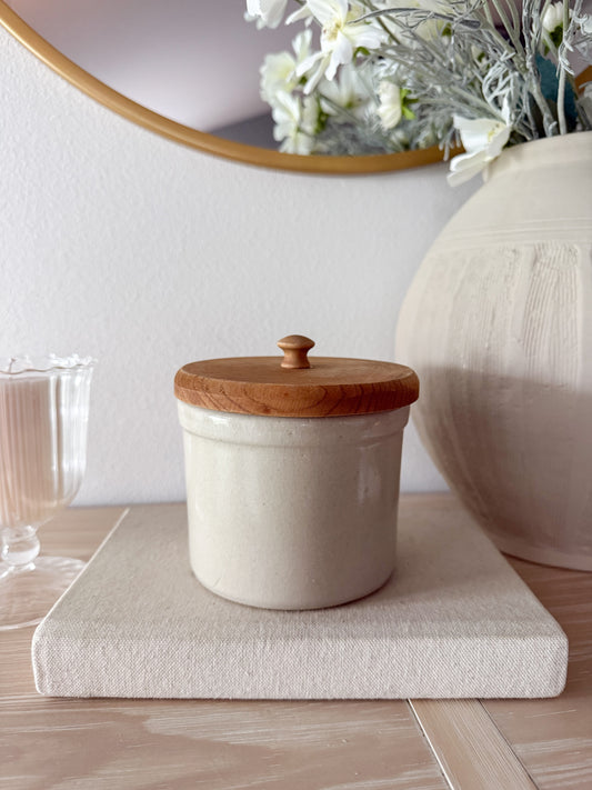 Vintage Roseville Hand-Painted Basil Crock