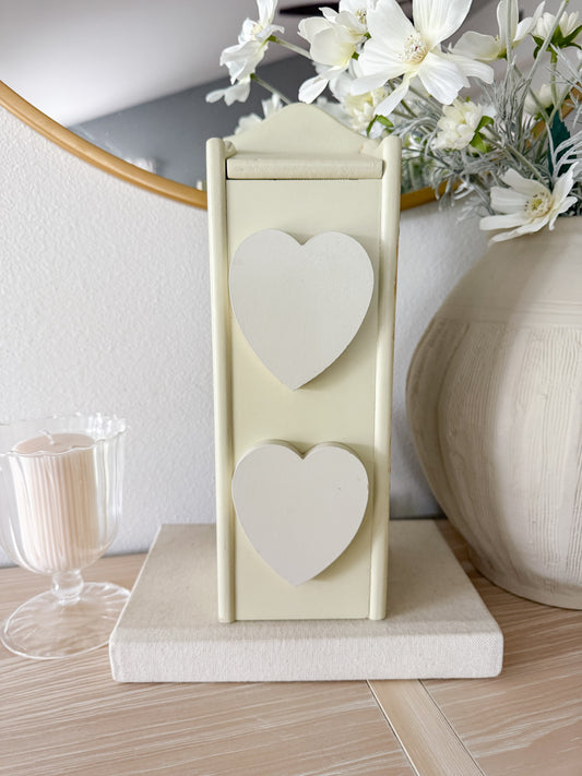 Vintage Yellow Heart Drawer Box