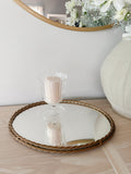 Vintage Gold Twisted Oval Mirror