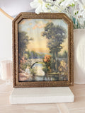 Antique Framed Fishing Lithograph
