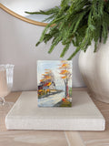 Vintage Mini Lakeside Cottage Oil Painting