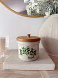 Vintage Roseville Hand-Painted Basil Crock