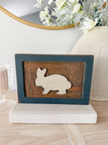 Vintage Wooden Bunny Wall Plaque