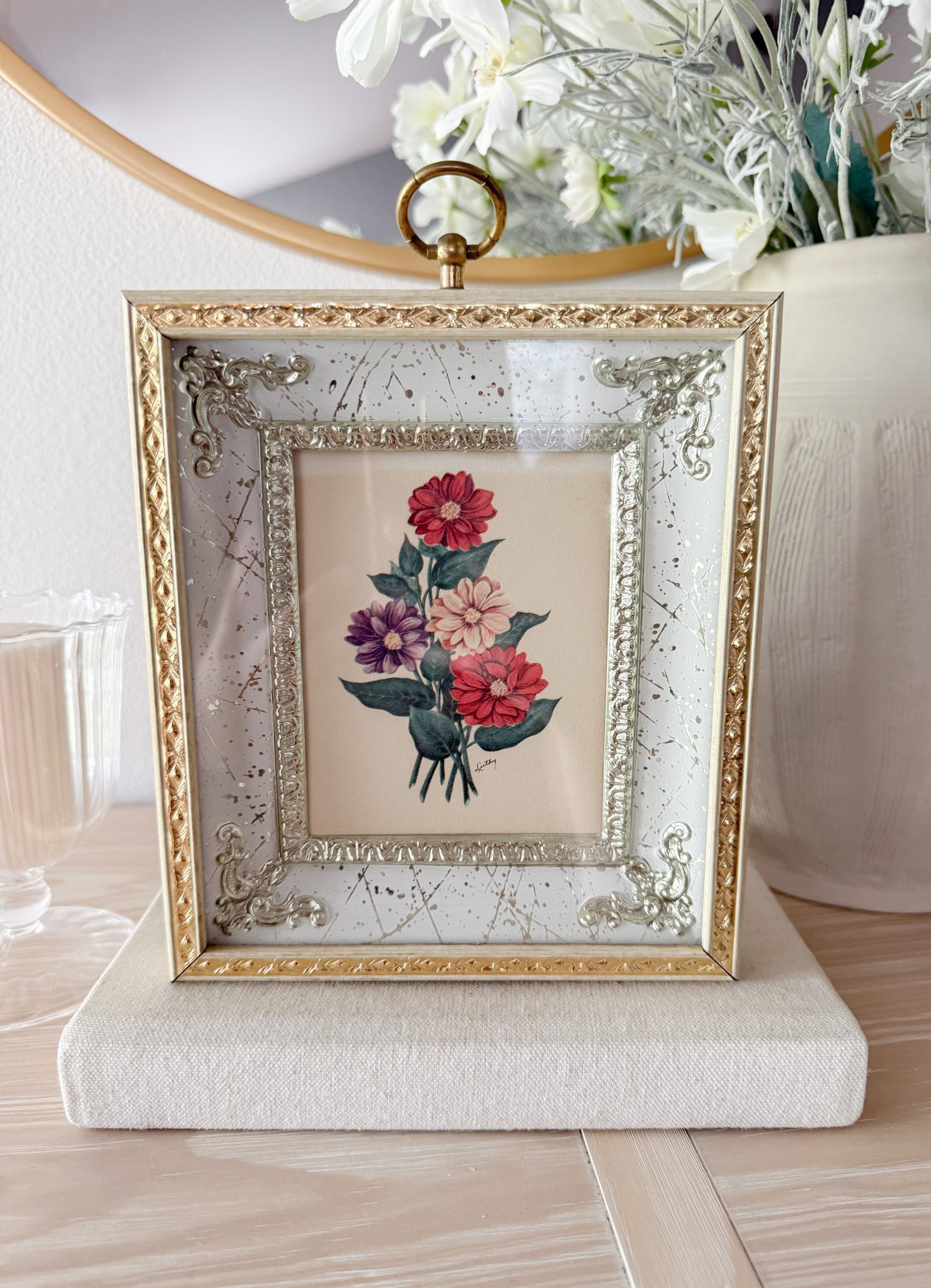 Vintage Floral Lithograph