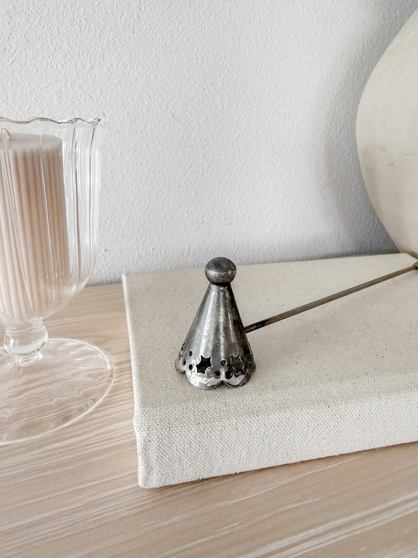Vintage Silver Scalloped Candle Snuffer