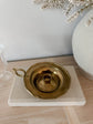 Vintage Scalloped Brass Candleholder