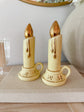 Vintage Yellow/Gold Bow Candle S+P Shakers