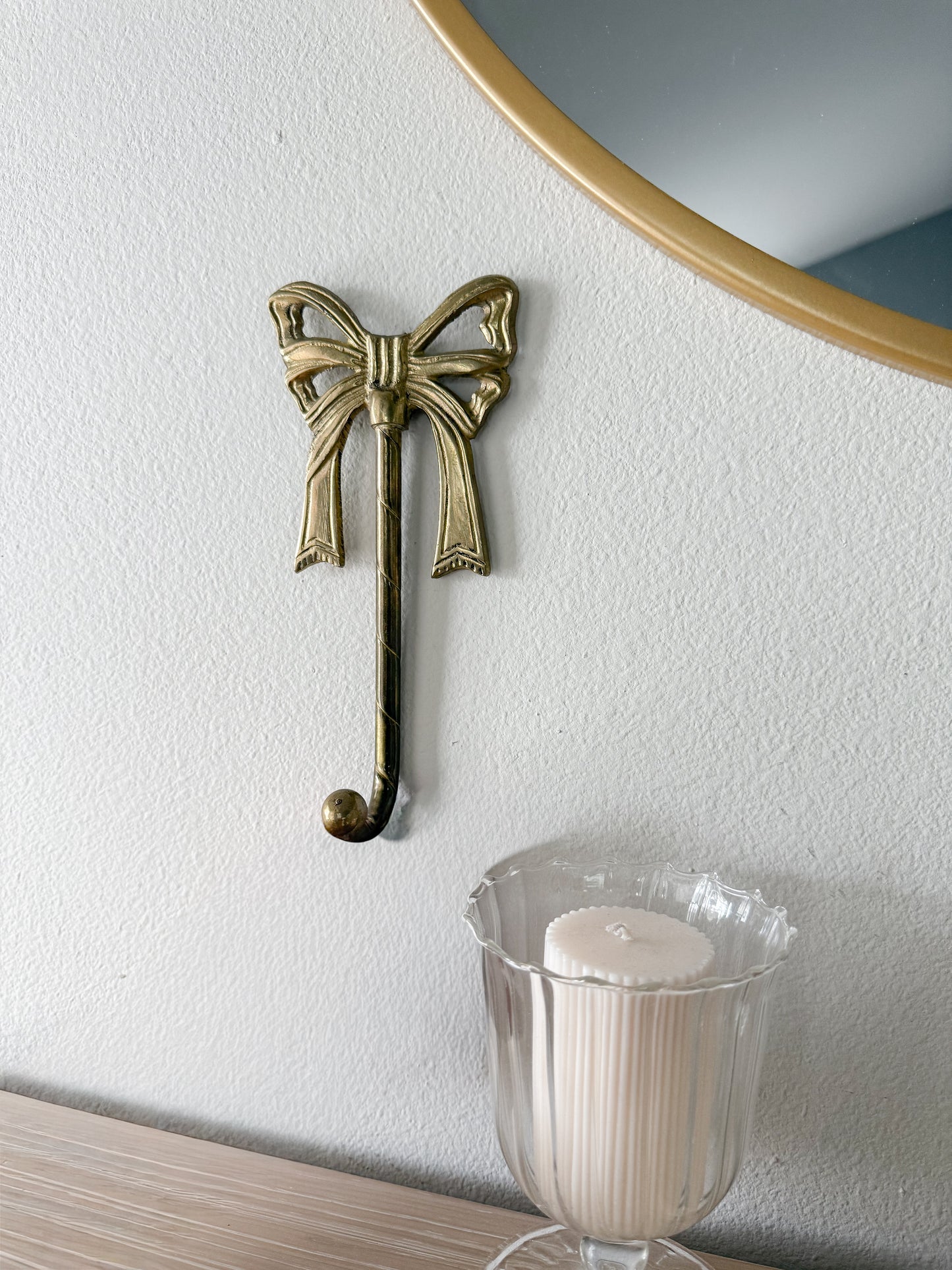 Vintage Brass Bow Hook