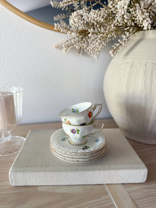 Vintage Floral Butter Pat/Mini Saucer (1)