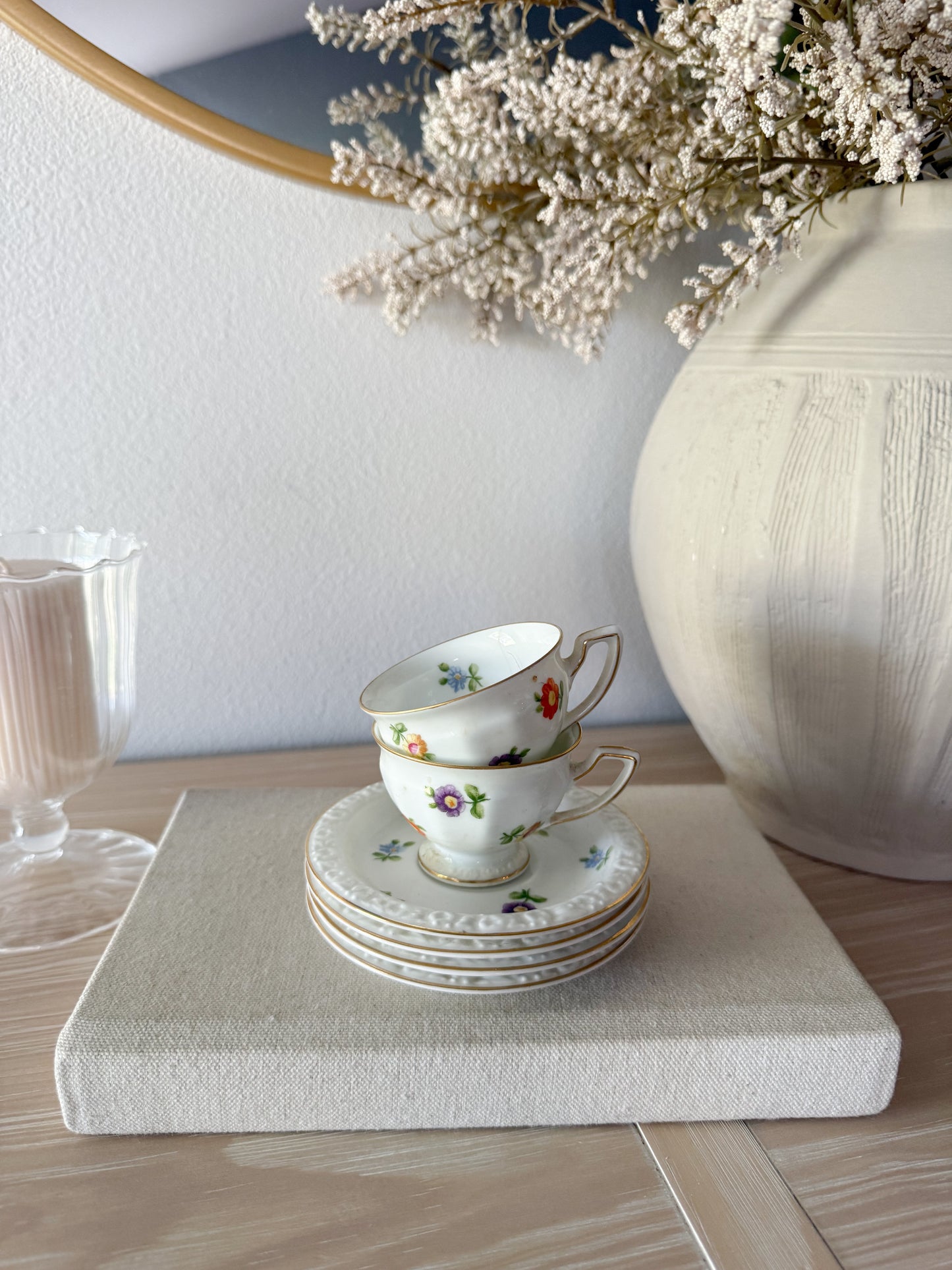 Vintage Floral Butter Pat/Mini Saucer (1)