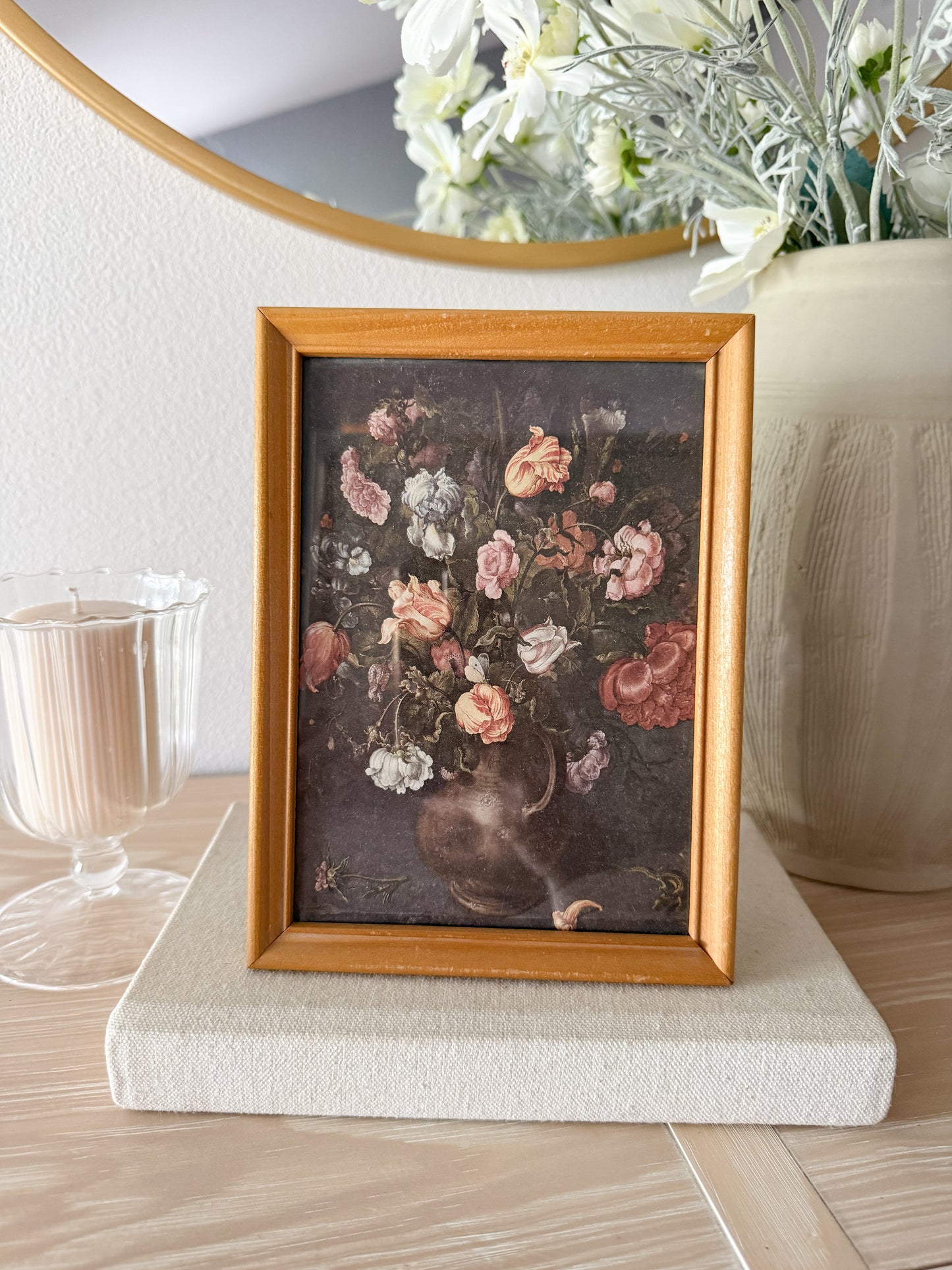 Vintage Framed Moody Floral Print