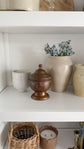 Vintage Copper & Brass Sunburst Decanter