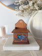 Vintage Hand-Painted “Bless this House” Wooden Match Holder