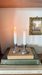 Vintage Silver Beaded Candleholders