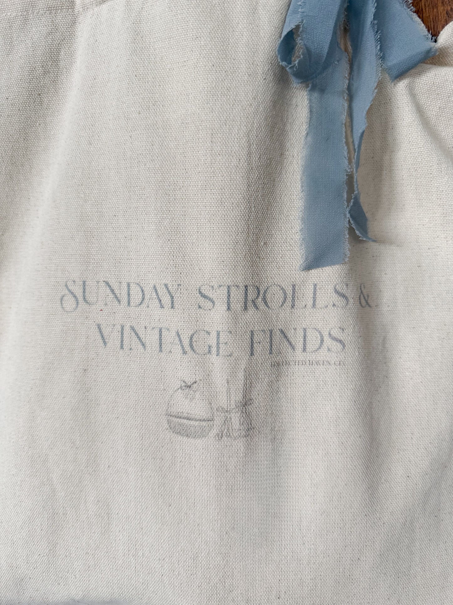 “Sunday Strolls & Vintage Finds” Market Tote