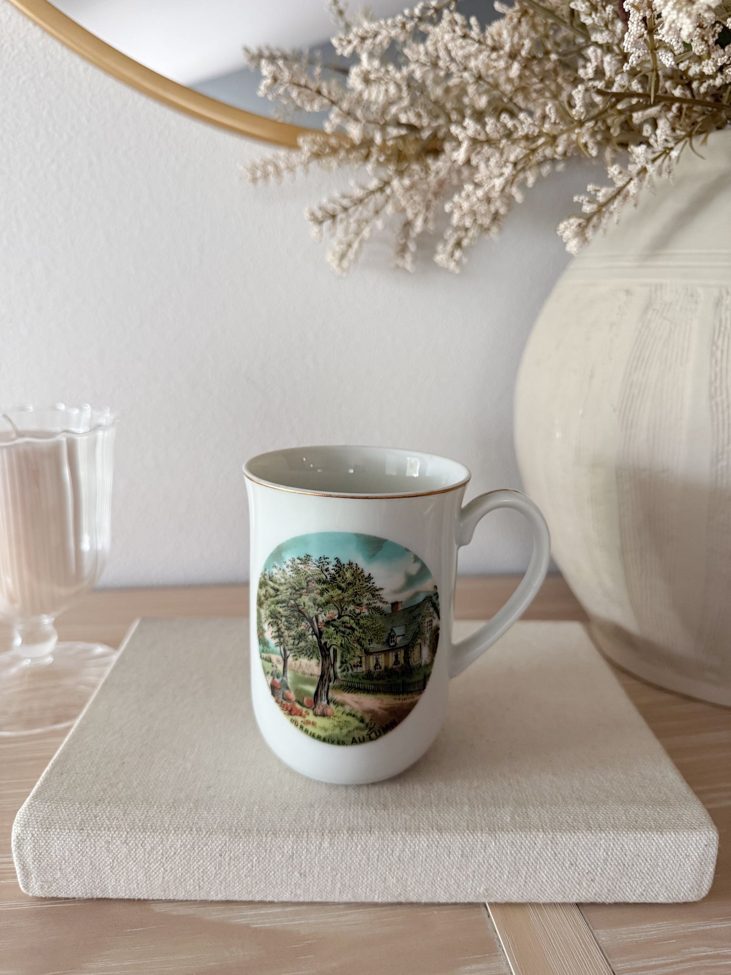 Vintage Currier & Ives Autumn Mug