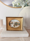Vintage Gold Oval Inlay frame with Vintage Church Print