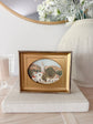 Vintage Gold Oval Inlay frame with Vintage Church Print