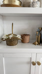 Vintage Brass Woven Basket