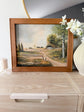 Vintage Original Cottage Painting on Canvas