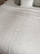 Vintage White Floral Matelassé Coverlet
