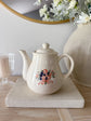 Vintage Floral & Bow Teapot