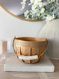 Vintage Hand-Painted Floral Basket