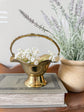 Vintage Brass Scalloped Basket