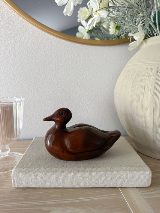 Vintage Handmade Wooden Duck