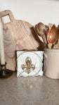 Vintage Gold Fleur-de-lis Napkin Holder