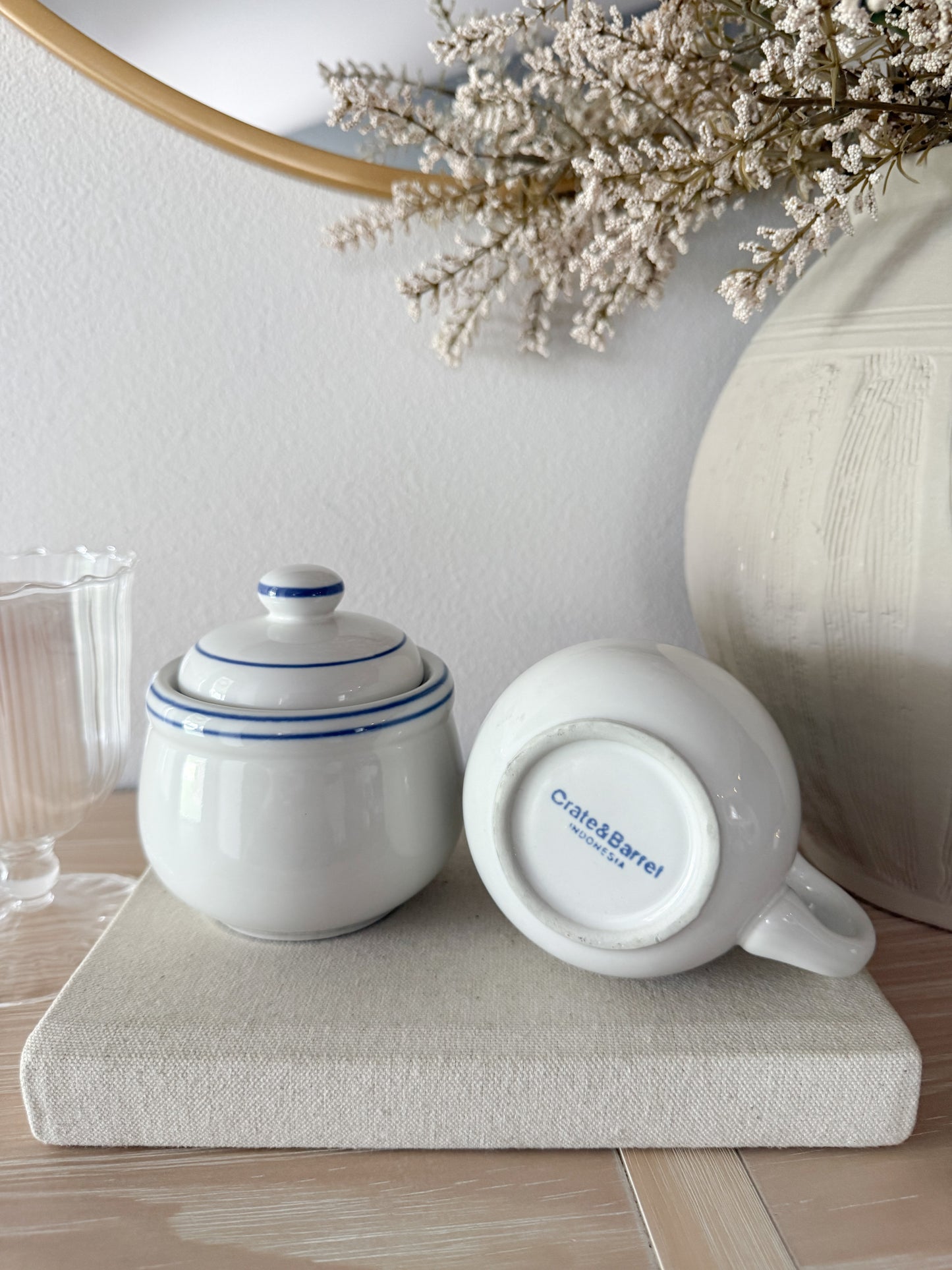 Vintage Crate & Barrel Sugar and Creamer Set