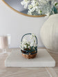 Vintage Mini Basket with Blue Detailing