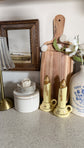 Vintage Yellow/Gold Bow Candle S+P Shakers