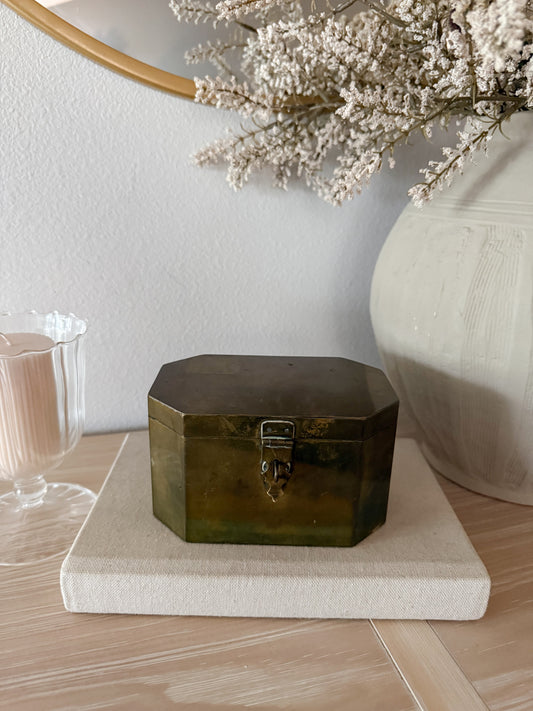 Vintage Brass Box Decor