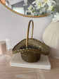 Vintage Brass Woven Basket