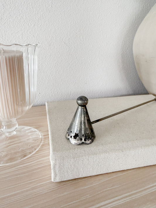Vintage Silver Scalloped Candle Snuffer