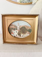 Vintage Gold Oval Inlay frame with Vintage Church Print
