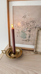 Vintage Scalloped Brass Candleholder