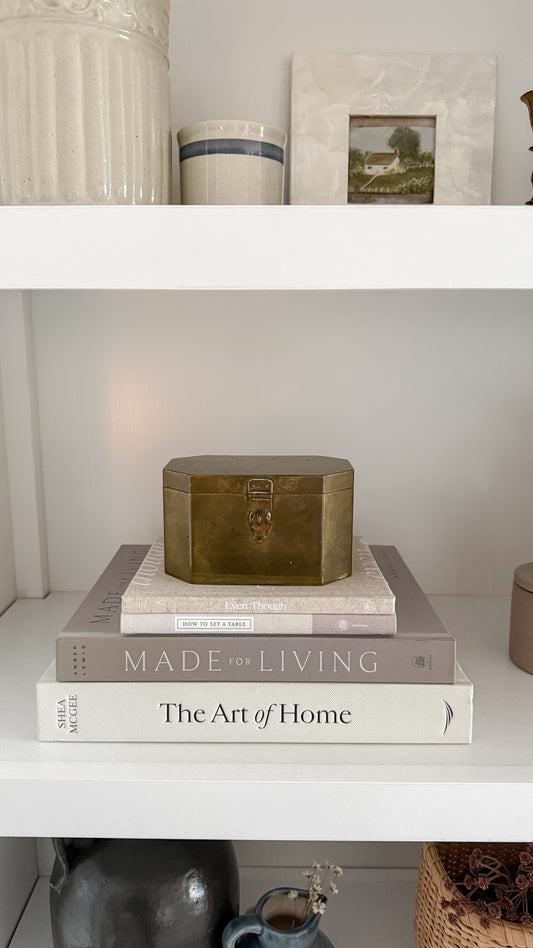 Vintage Brass Box Decor